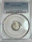 1861-P Seated Liberty Half Dime H10c US Silver Coin PCGS MS62