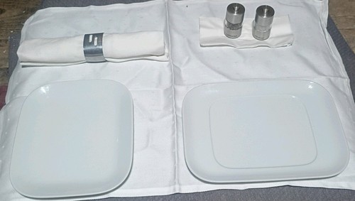 Lufthansa Airlines Set Of Dishes And Cutlery First Class Salt And Pepper Shaker