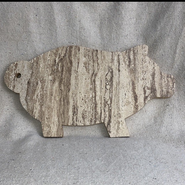 Vintage Pig Shape Formica Cutting Board Farmhouse  Kitchen Decor Wall Hanging