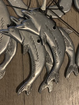 Vintage Spoontiques Dolphin Wind Chimes With Box