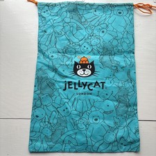 Jellycat London Blue Character Print Drawstring Gift Bag Dust Bag Large 22x15