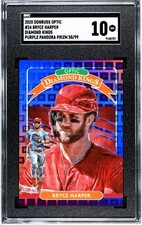2020 Panini Donruss Optic #24 Bryce Harper DK SGC 10 Purple Pandora Prizm /99