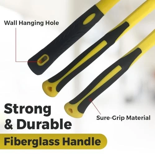 - Juego de martillos de 3 piezas; 16 OZ. Martillo de garra, martillo de tachuela; mazo de goma (doble... Foto 3 de 4