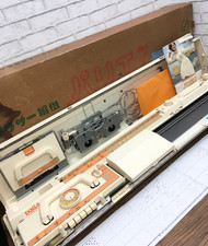 Brother Parie 7 KH-871 Knitting Machine White Orange Punch Card Model w/ Box
