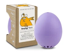 BeepEgg Basic Purple - Egg Timer for Boiling Eggs - Musical Egg Cooker for Soft,