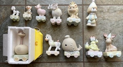11 Pc Vintage Precious Moments Birthday Train Figurines Baby S45