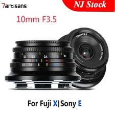 7artisans 10mm F3.5 APS-C Ultra Wide Angle Cameras Lens for Fuji-X/Sony-E Mount