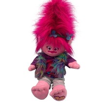Build a Bear Trolls Poppy Plush  FULL Outfit Stuffed Toy 16 Inch Pink Hair euc