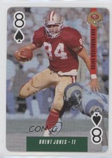 1993 Bicycle Ditka's Picks Playing Cards Brent Jones #8S 2u3
