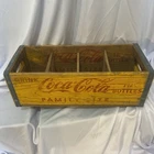 Vintage Coca Cola 3/1969 Yellow Wood Crate Custom Divided Coke  CD Holder?