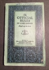 1929 The Official Rules Of Card Games Hoyle Up-To-Date By U.S. Playing Card Co.