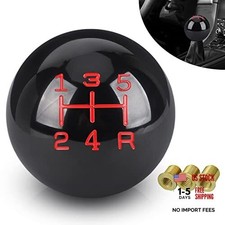5 Speed Car Racing Gear Shift Shifter Knob, Resin Polished Round 5 Speed Black 