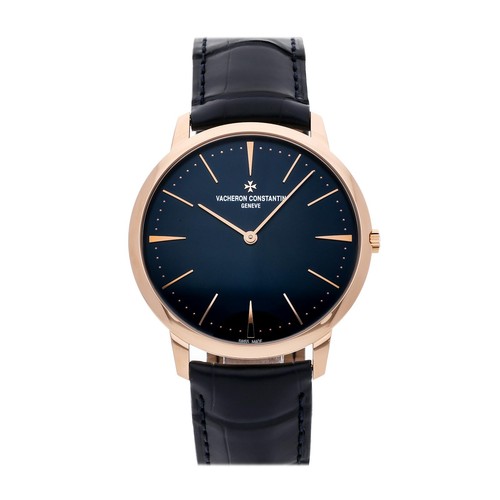 Vacheron Constantin Patrimony Rose Gold Manual 40mm Blue Watch 81180/000R-B518