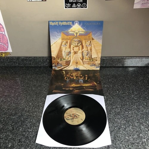LP VINYL IRON MAIDEN ALBUM POWERSLAVE EMI EJ2402001 UK 1ST PRESS 1984 EX+/EX+
