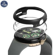 Pixel Watch 3 41mm case 2 pack Slim clear matte black polycarbonate protectiv...