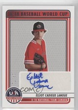 2023 Panini USA Baseball Stars & Stripes 38/72 Elliot Cadieux Lanoue Auto tj1