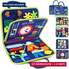 Toddler Busy Board, Montessori Sensory Toys for Boys, 3-8 Year Old Girl Toddler