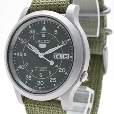 [Near MINT] SEIKO 5 7S26-02J0 SNK805K1 Green Military Automatic Mens Watch JAPAN