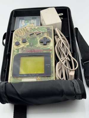 1989 ORIGINAL Nintendo Gameboy CLEAR Play Frogger Again, Case And Power Pack.