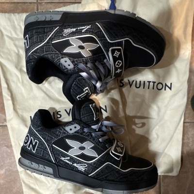 Louis Vuitton LV Trainer Sneaker Black Crocodile Motif 1ADE2R Size