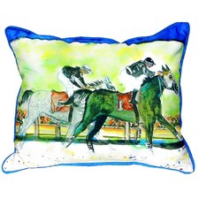 Betsy Drake Close Race Small Indoor Outdoor Pillow 11x14