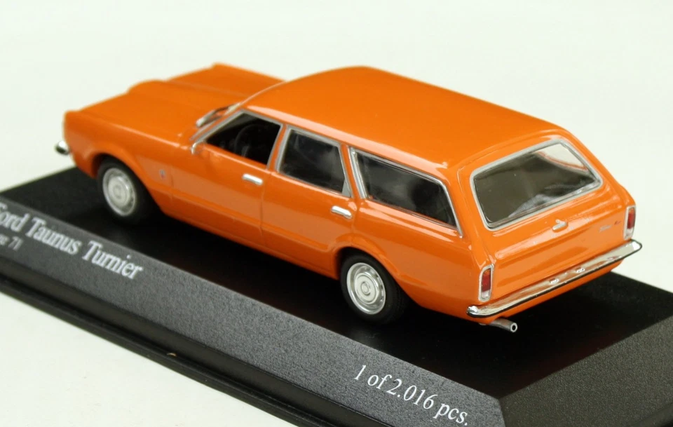 Ford Taunus Turnier " Knudsen-taunus " Bj. 1970-1973,Arancione,MINICHAMPS M.1 : - Immagine 2 di 4