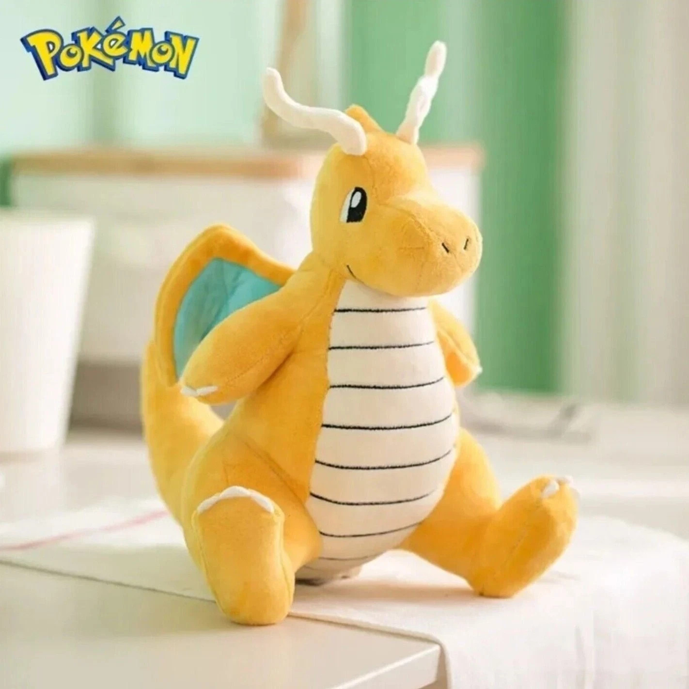 New W/ Tags Pokemon Dragonite 10" Inch Plush Stuffed Figure Soft Toy