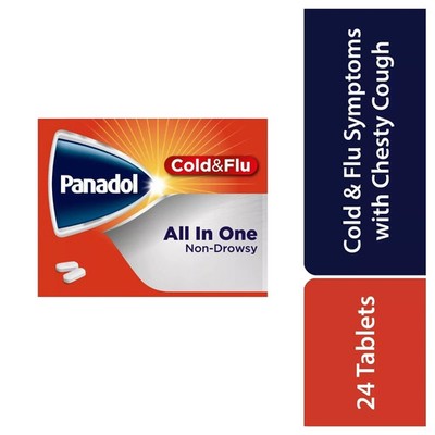 Panadol Cold And Flu- All in One Relieves From Cold, Flu & Chesty Cough Symptoms