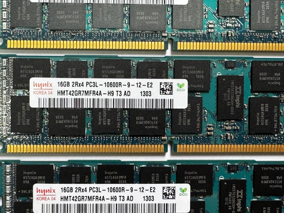 128GB 8x Hynix 16GB 2Rx4 PC3L 10600R ECC 1333MHz RDIMM DDR3 DELL HP LENOVO IBM - Image 2 of 2