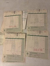 1977 MILWAUKEE BREWERS THE INN AT THE PARK 11 SIGNED HOTEL RECEIPTS UECKER,YOUNT