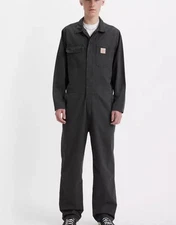 NWT Levi’s Wellthread Charcoal Gray Coveralls Jumpsuit Stay Loose Mechanic Sz XS