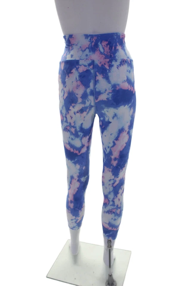 Year Of Ours Mujer Tiro Alto Elástico Tejido Corbata Teñida Tobillo Azul Rosa Talla Pequeña Foto 3 de 4