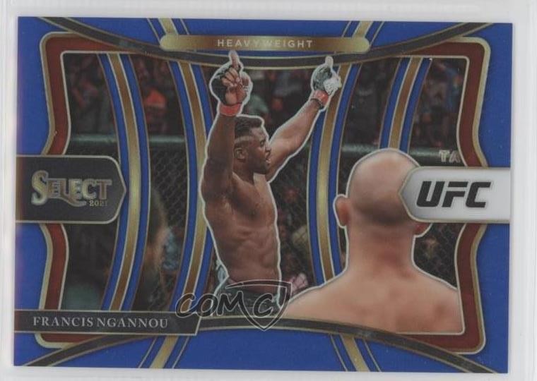 2021 Panini Select UFC Premier Level Blue Prizm 36/49 Francis Ngannou #120 5c9