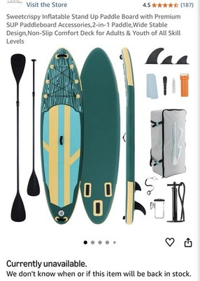 Inflatable Stand Up PaddleBoard - Accessories,2-in-1 Paddle,Non-Slip ComfortDeck