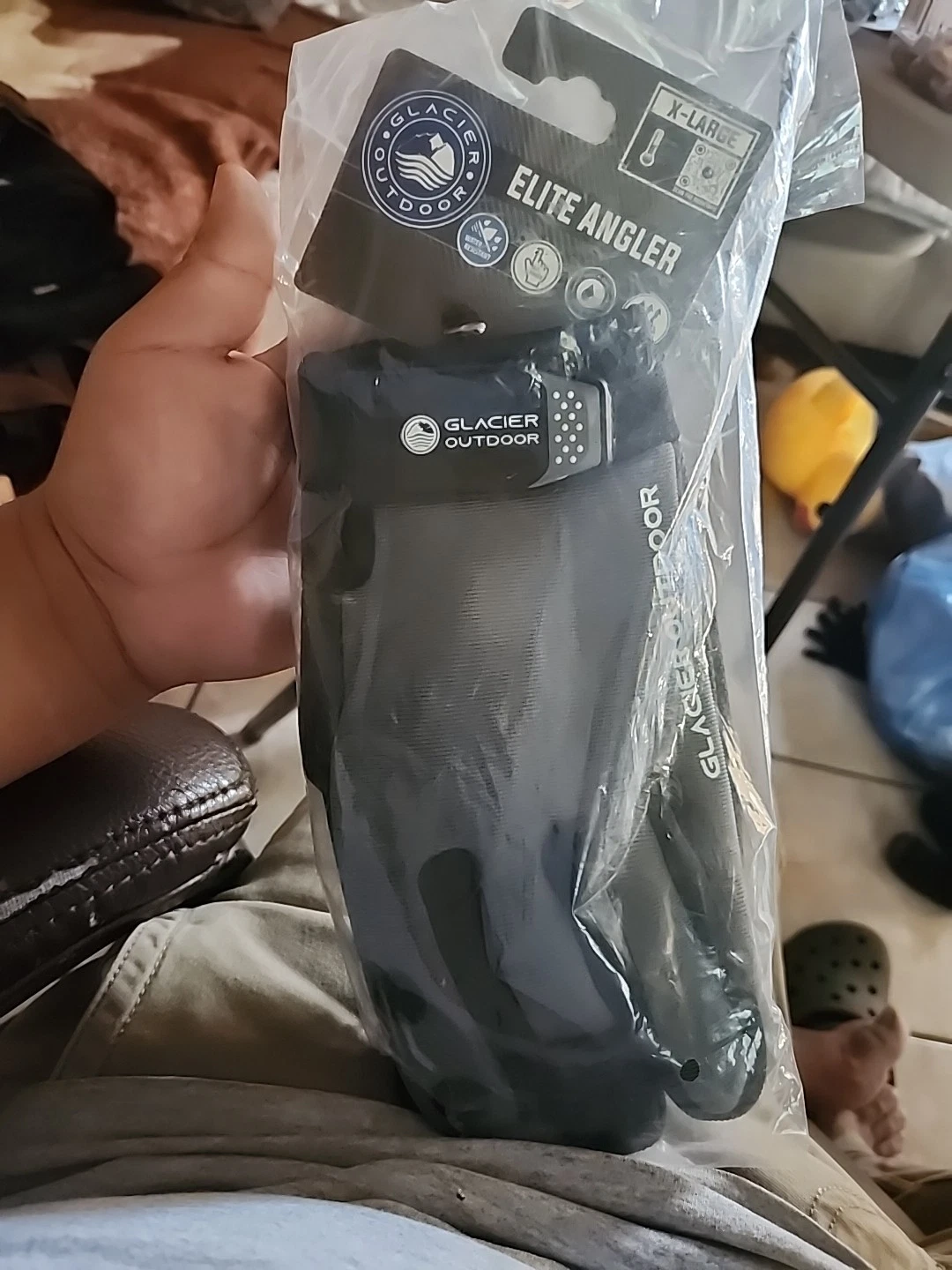 GLACIER GLOVE Elite Angler Black/Gray Gloves (781BK)