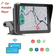7" Portable Car Stereo Wireless Carplay Android Auto Touch Screen Hand Free