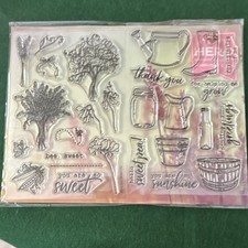 Hero Arts MH0717C2 Stamping Embossing Kit Garden Clear Stamps Matching Dies