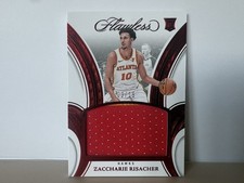 Zaccharie Risacher - /15 - 2024 Panini Flawless - Patch Rookie Card - Ruby