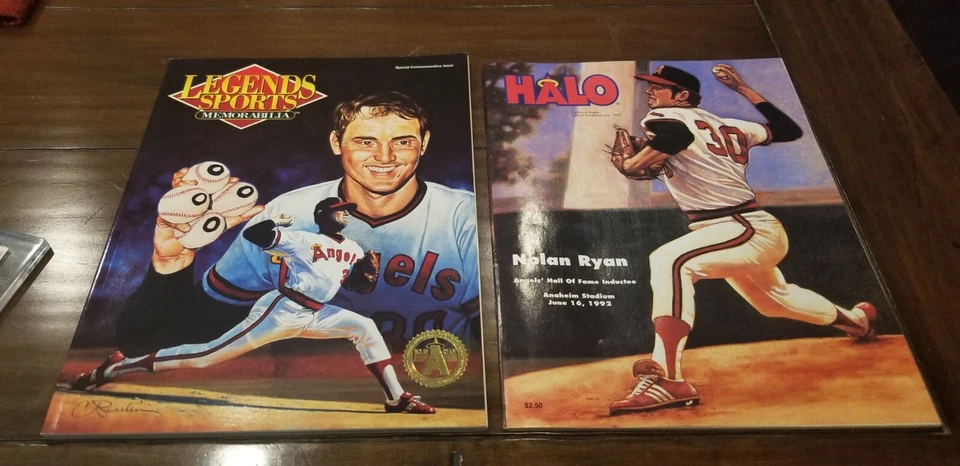 NOLAN RYAN CALIFORNIA ANGELS HALL OF FAME INDUCTION Ticket Stub + 2 SG Magazines - Image 3 of 4
