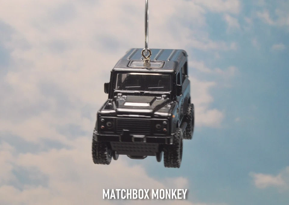 Black Land Range Rover Defender 90 Vagón Adorno de Navidad Fast Furious Adorno Foto 3 de 4