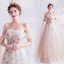 Nobel Evening Formal Party Ball Gown Prom Bridesmaid Showing Host Dress TSJY577