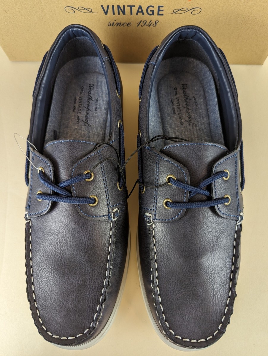 Weatherproof Vintage Men’s Benny Boat Shoes, Navy Size 11M New in Box Retail $75 Weatherproof Vintage Men main image 4