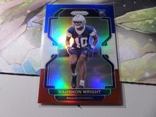 2021 Panini Prizm Nashon Wright #438 Red White Blue Rookie RC
