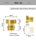 10Pcs Carburetor Main Jets Dellorto 6413 M6x0.75mm #66-#155 For PHBH PHBL PHBE