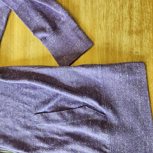 NIKE 726057 Giacca donna media HEATHERED viola full zip con cappuccio edizione palestra - Foto 4 di 9