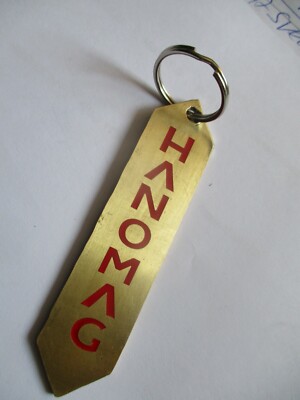 Hanomag Car Tractor Truck F R Vintage S88 Nameplate Keyring Keyring