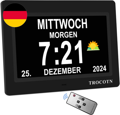 Demenz Uhr Senioren, Digitaler Kalender, Seniorenuhr, Uhr Mit Datum Und Wochenta - Bild 9 von 12