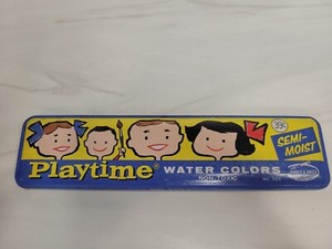 Vintage - Binney & Smith Playtime Water Colors- Paint Tin-No 525