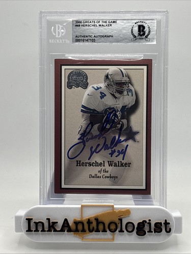 Herschel Walker [Autograph] 2000 Fleer Greats of the Game Autographs card