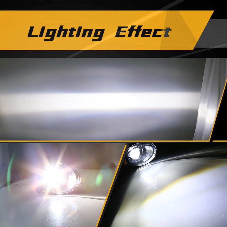 For 2009-2017 Audi Q5 2008-2012 A4 LED White Front Fog Lights Pair - Изображение 3 из 4